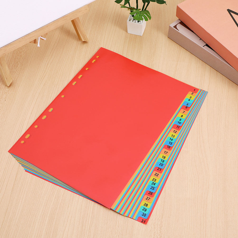 Tab Divider A4 - 2Sets A4 Index Dividers Plastic 31