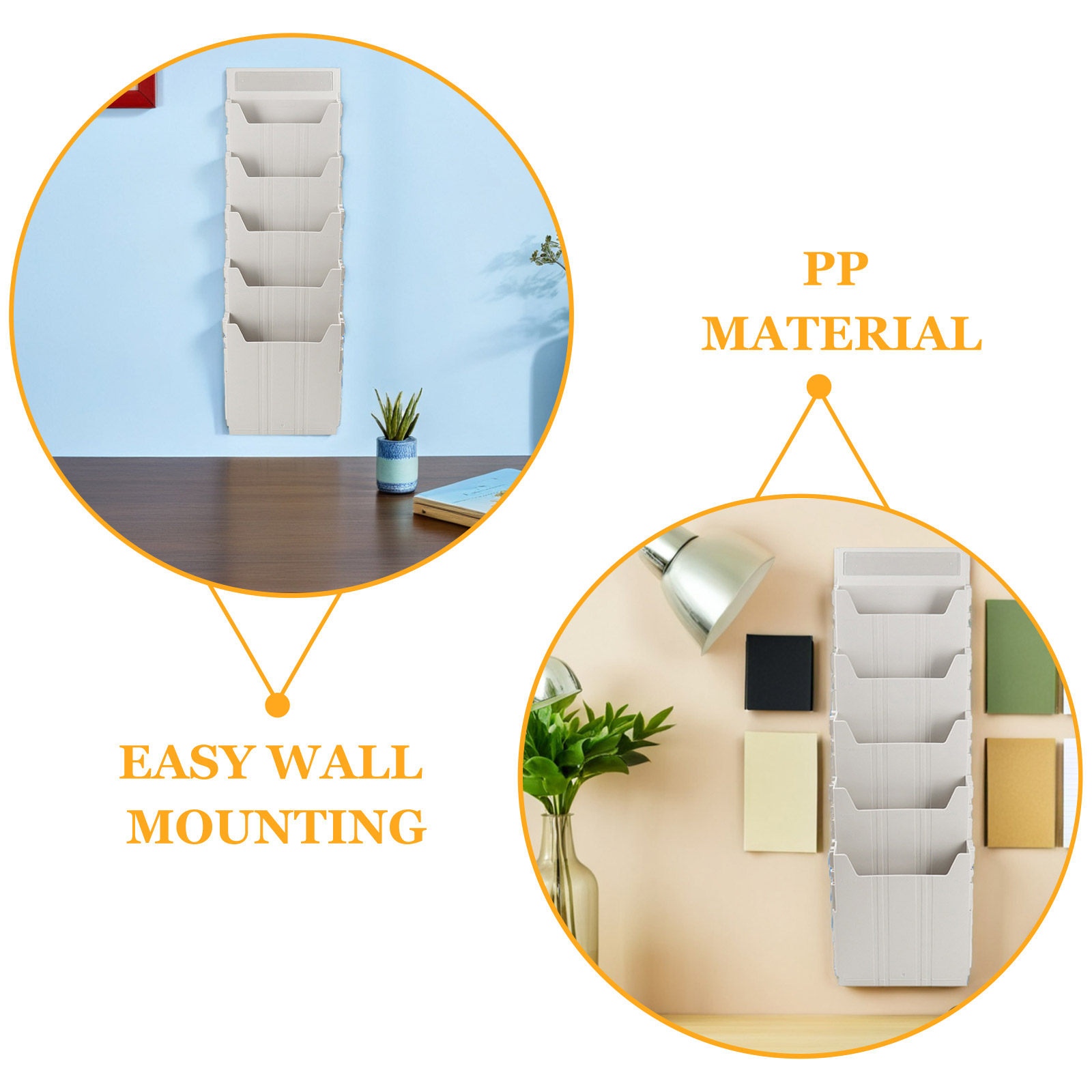 Wall Mounted File Organizer Ad - Magazine Holder Rack ulasan dan harga